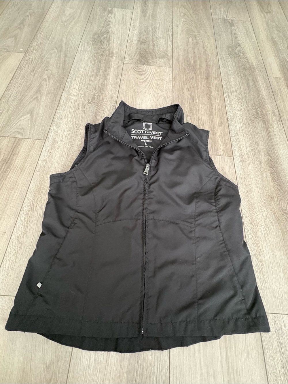 SCOTTEVEST RFID Travel Vest Womens Large Black Multi-Pocket Utility